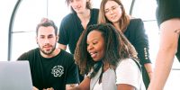 Gruppo intento nel project work del Volterra technology academy
