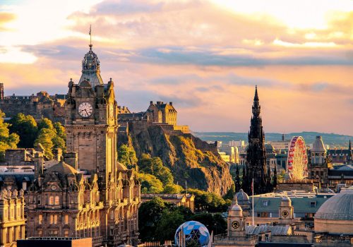 Edimburgo panorama tramonto