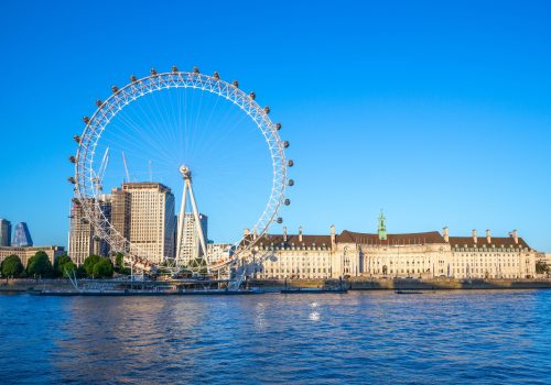 riverbank of thames river in london