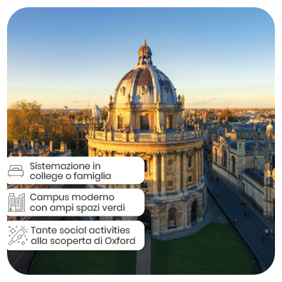 Vivi la tua vacanza studio in Inghilterra con il programma a Oxford